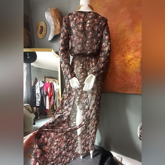 Zara Chiffon Floral Maxi Dress - Picture 12 of 16